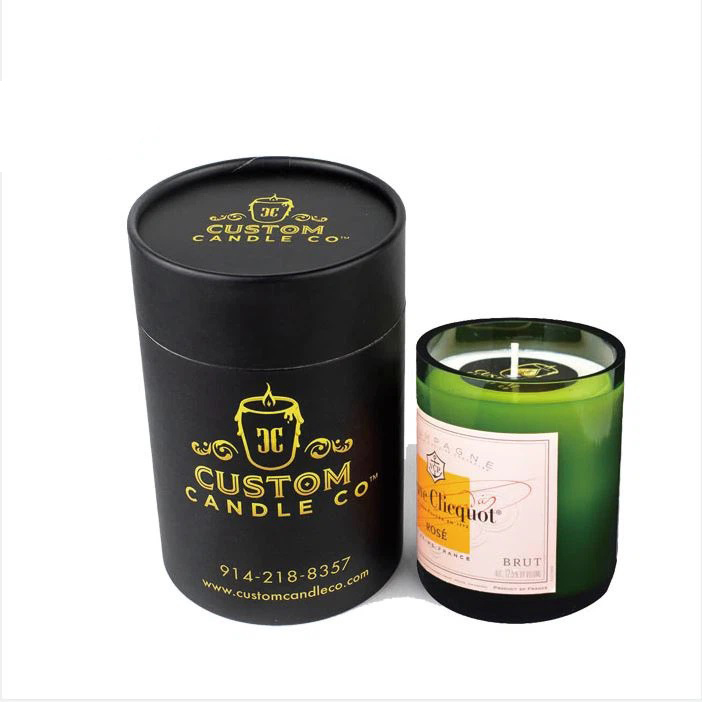 Black Cylinder Gift Box Mockup Free