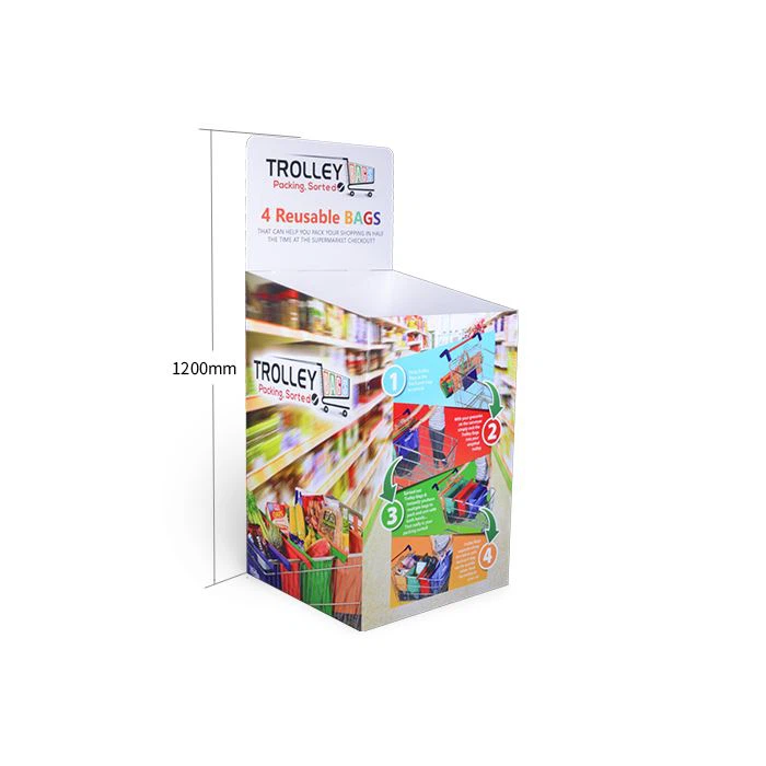 Supermarket Paper Shopping Cart Paper Dump Bin - Image 4