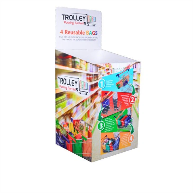 Supermarket Paper Shopping Cart Paper Dump Bin